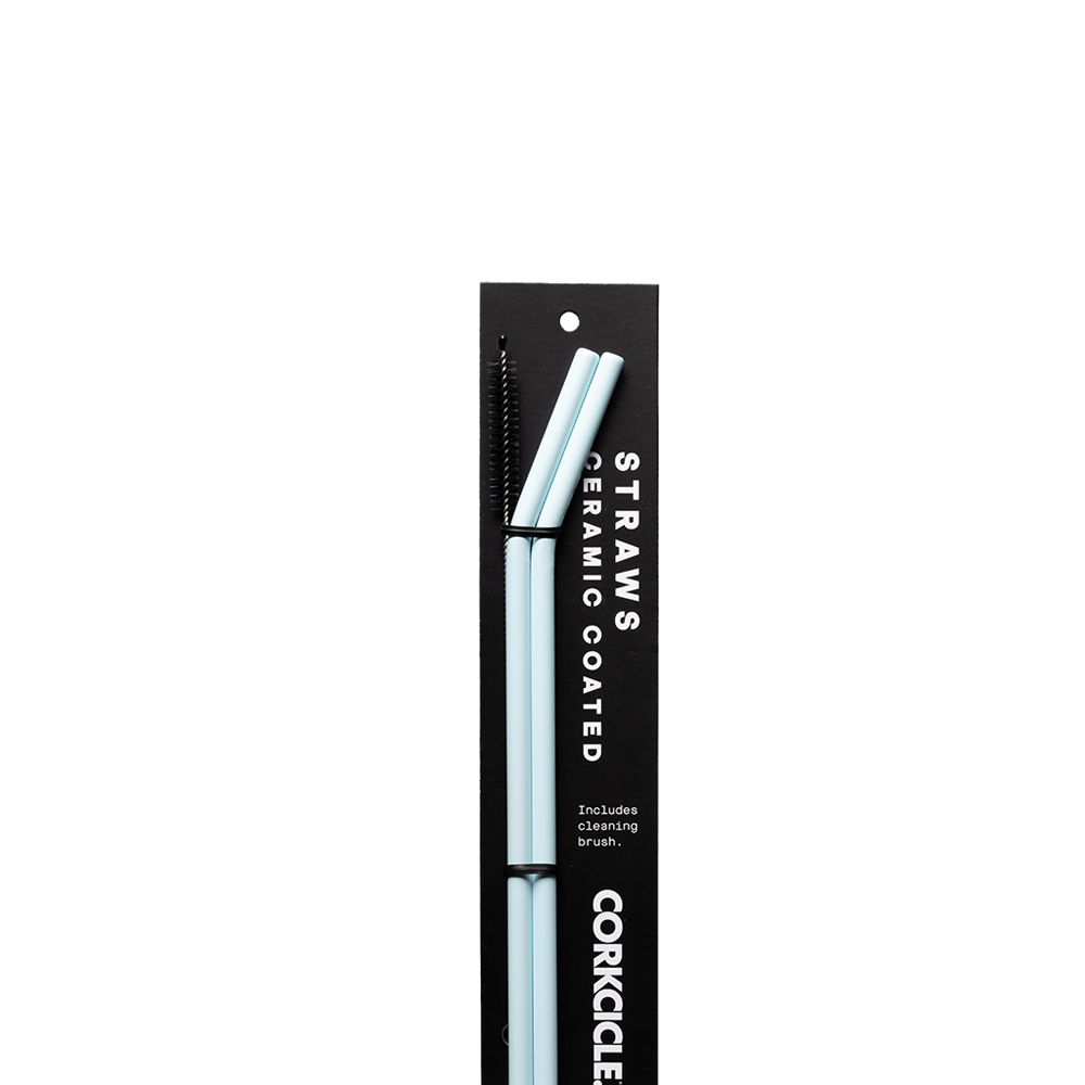 Ceramic Coated Straw Set - Daily Active Set Fit - Straw Set / Ceramic Powder Blue
